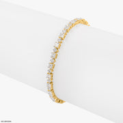 Elegance Tennis Bracelet 9K Yellow Gold