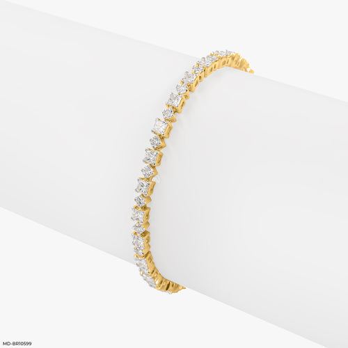 Elegance Tennis Bracelet 9K Yellow Gold