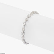 Shape of Sparkle Diamond Bracelets 9K White Gold