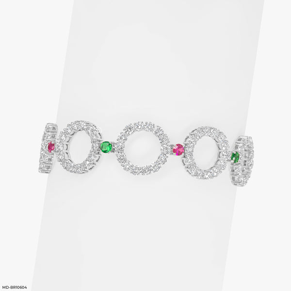 O-Link Diamond Bracelet 18K White Gold
