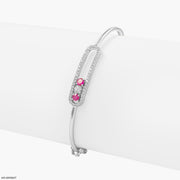 Pave Oval Bracelet 18K Yellow Gold
