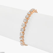 Astra Line Soltaire Kada Bracelet 14K Rose Gold