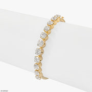 Astra Line Soltaire Kada Bracelet 14K Yellow Gold