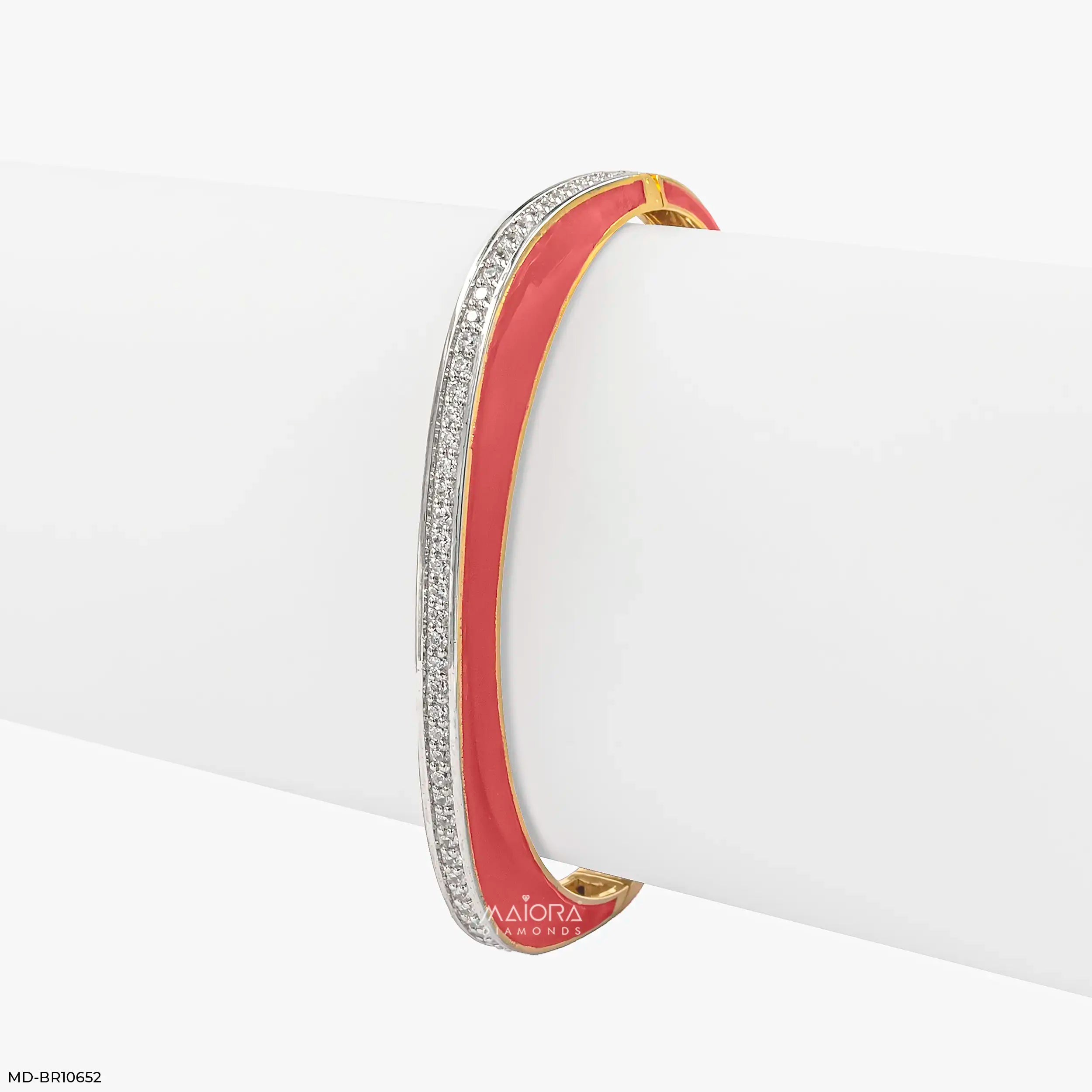 Luminous Light Diamond Kada Bracelet 9K Yellow Gold