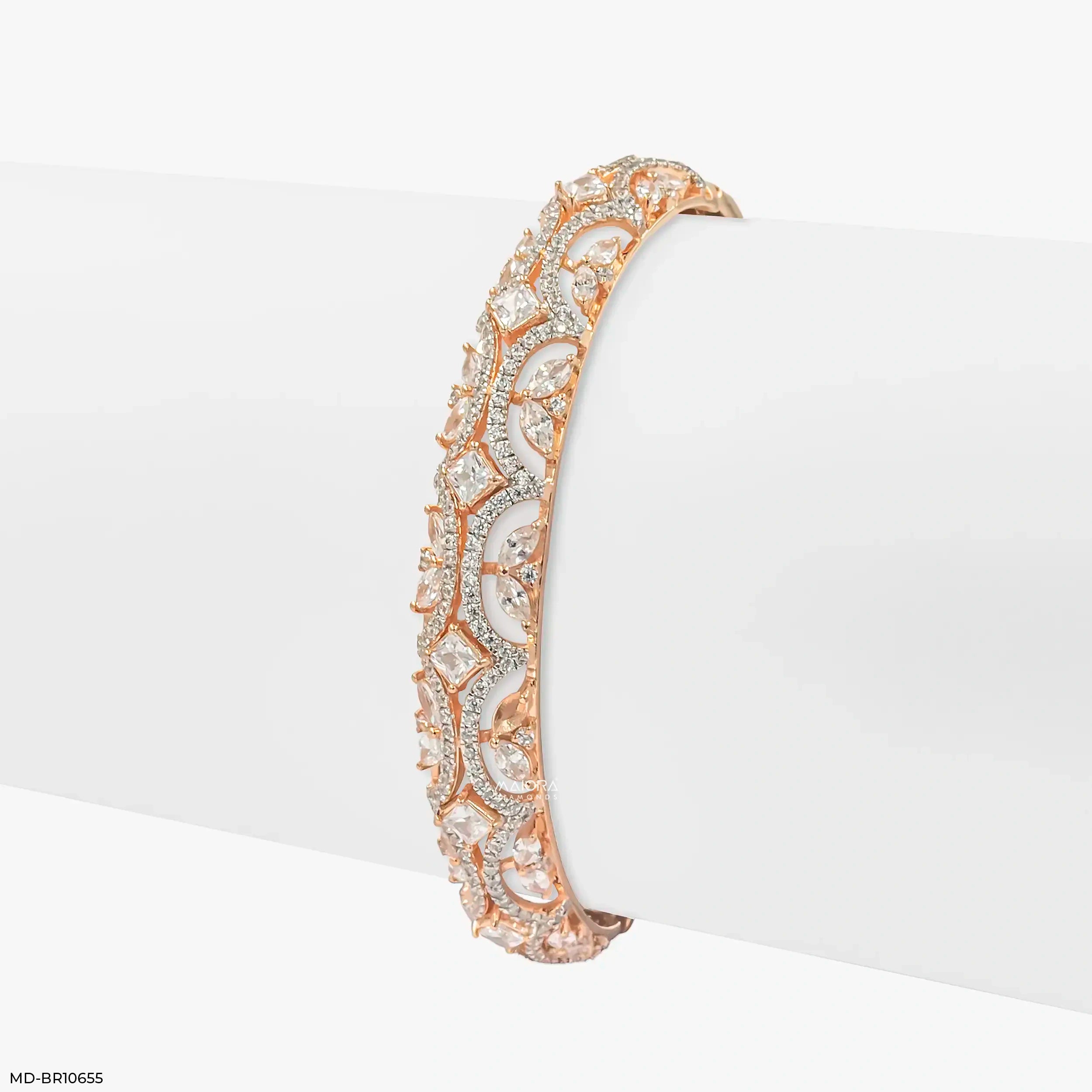 Cosmic Lattice Diamond Kada Bracelet