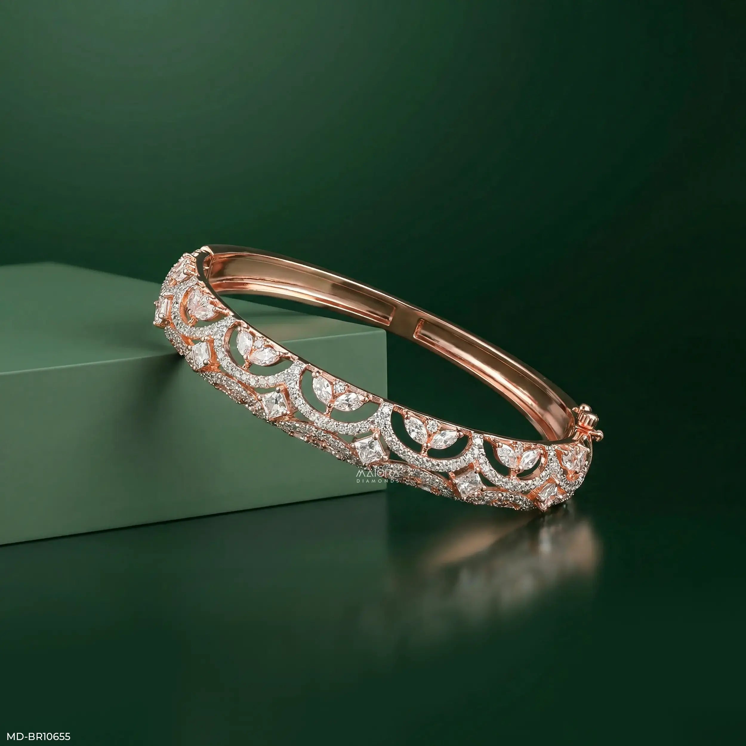 Cosmic Lattice Diamond Kada Bracelet
