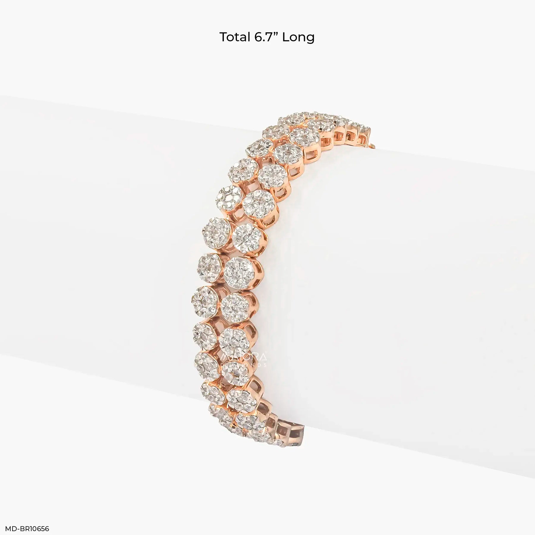 Stealler Cluster Diamond Bracelet 9K Rose Gold
