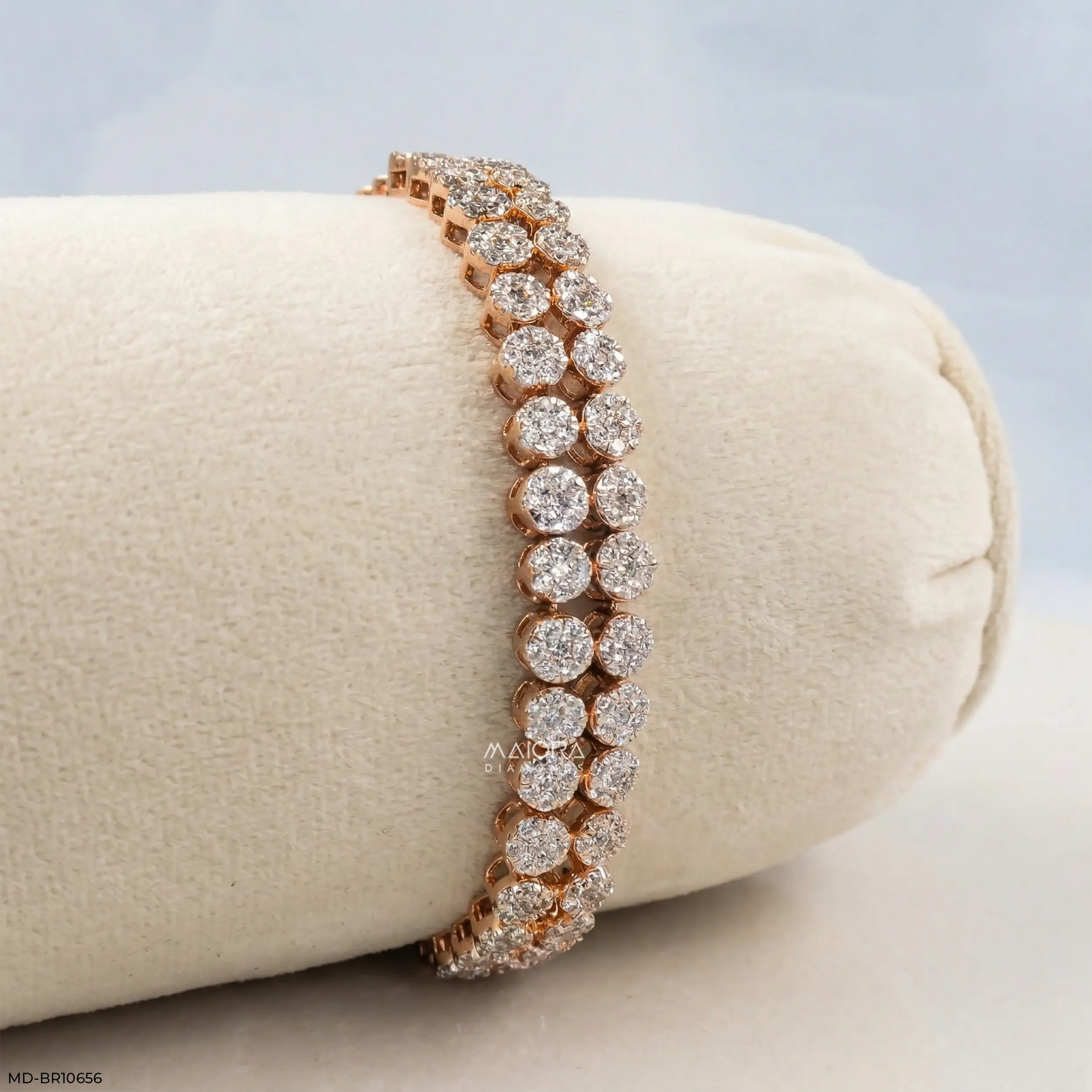 Stealler Cluster Diamond Bracelet 9K Rose Gold