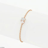 Parallel Duo Toi Et Moi Diamond Bracelet 14K Rose Gold