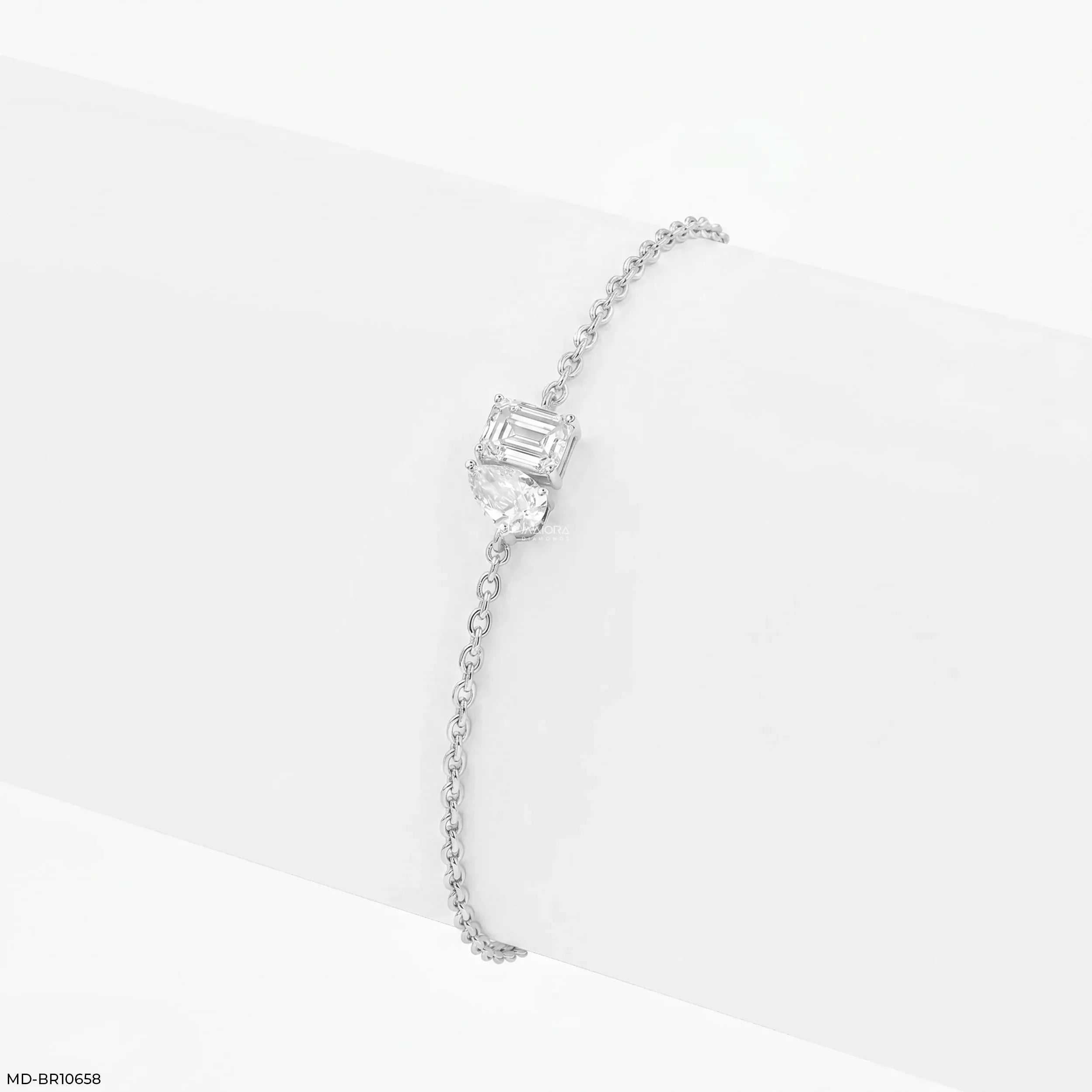Parallel Duo Toi Et Moi Diamond Bracelet