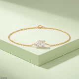 Parallel Duo Toi Et Moi Diamond Bracelet 14K Rose Gold