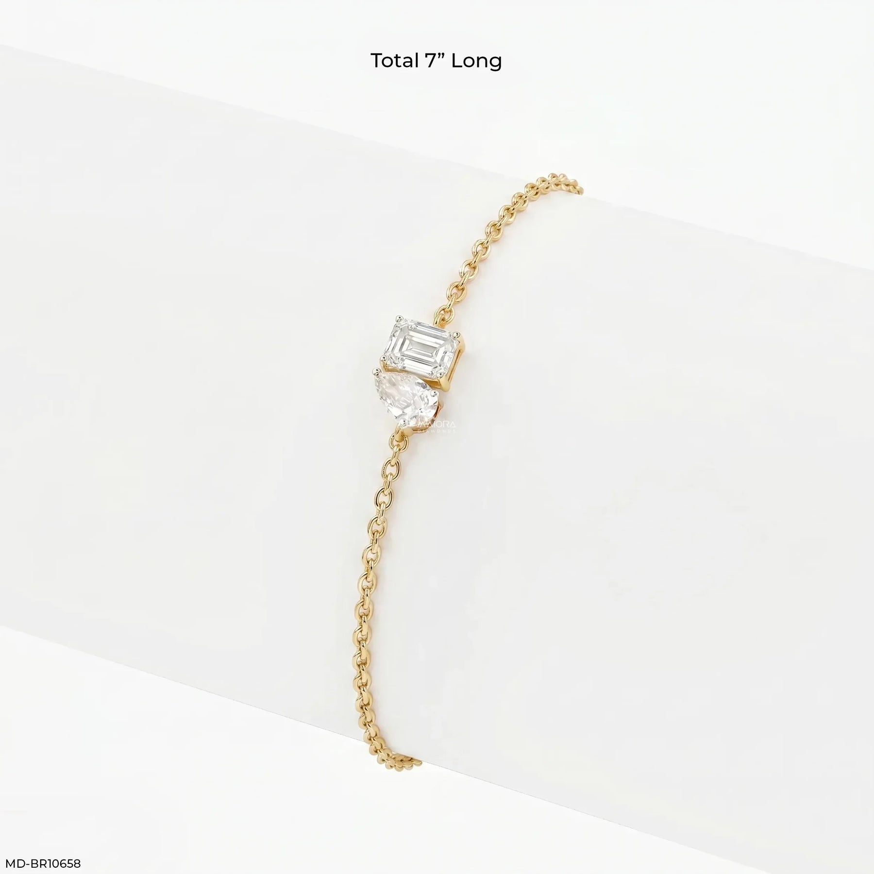 Parallel Duo Toi Et Moi Diamond Bracelet 14K Rose Gold