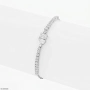 Toi Et Moi Tennis Diamond Bracelet 14K White Gold