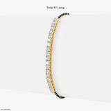 Half Tennis Diamond Mangalsutra Bracelet 18K White Gold