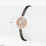 Dublet Diamond Circle Mangalsutra Bracelet 9K Rose Gold