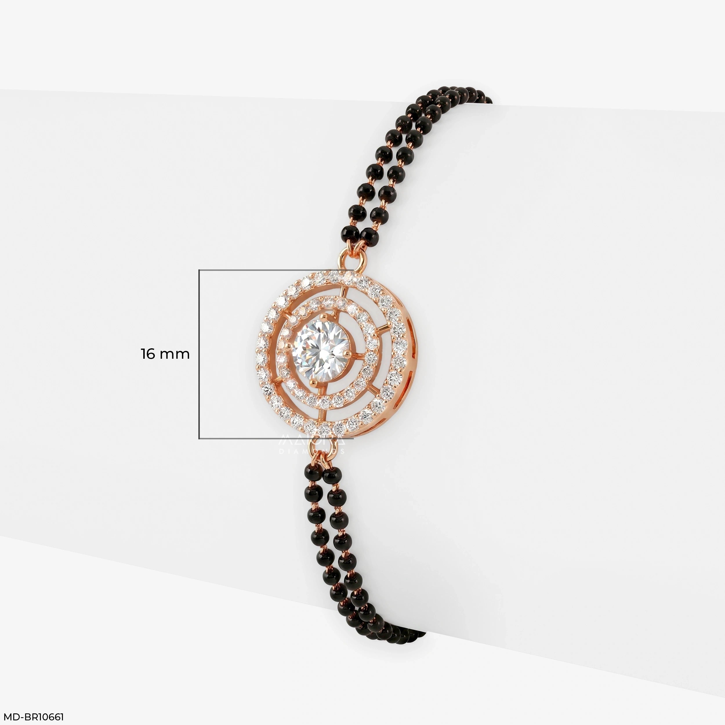 Dublet Diamond Circle Mangalsutra Bracelet