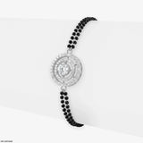 Dublet Diamond Circle Mangalsutra Bracelet 9K Rose Gold