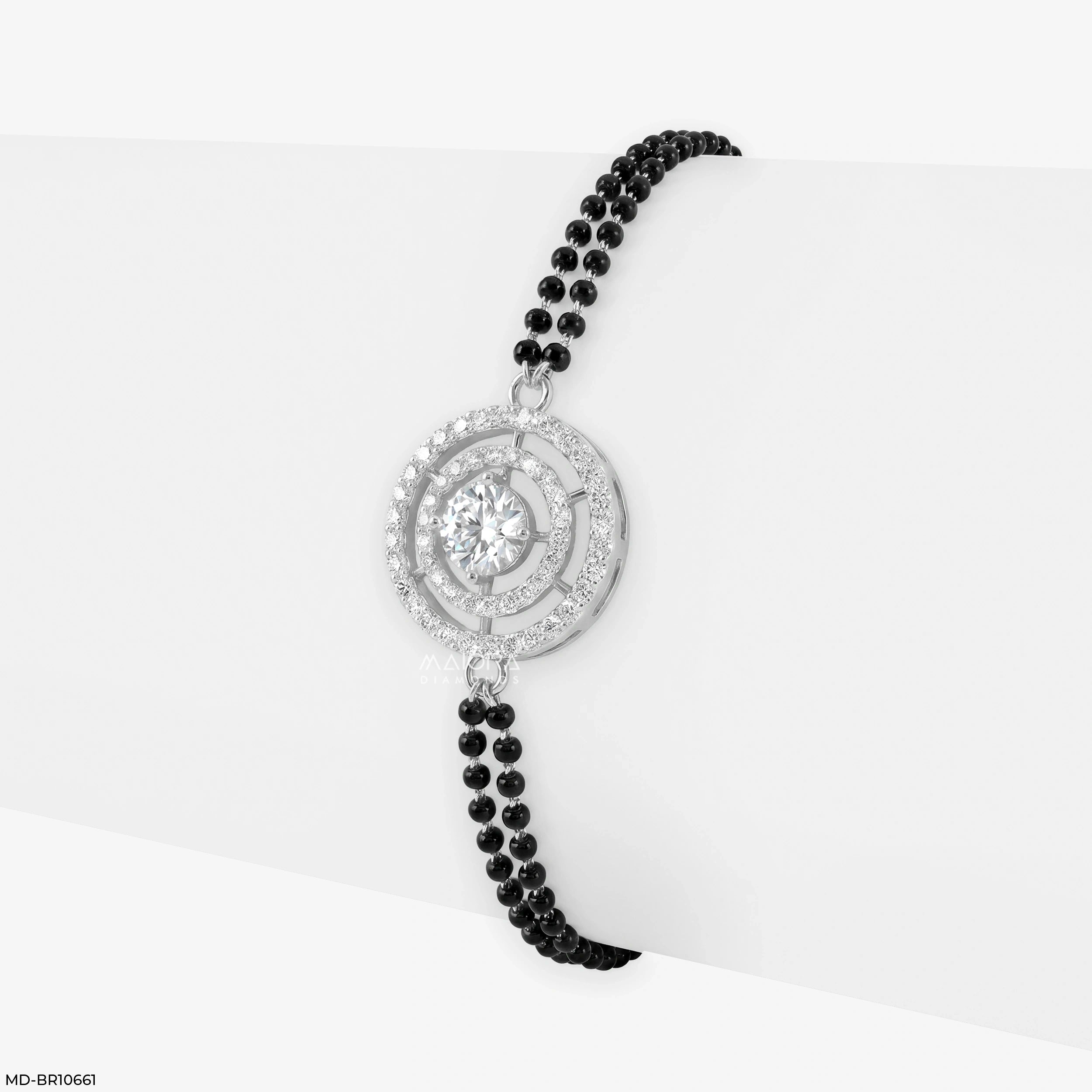 Dublet Diamond Circle Mangalsutra Bracelet