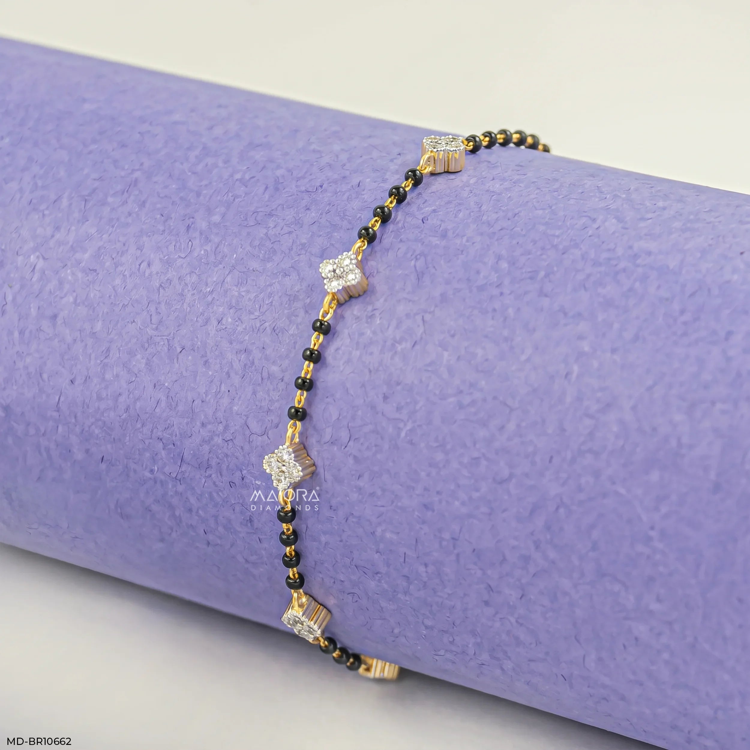 Tiny Bloom Diamond Mangalsutra Bracelet