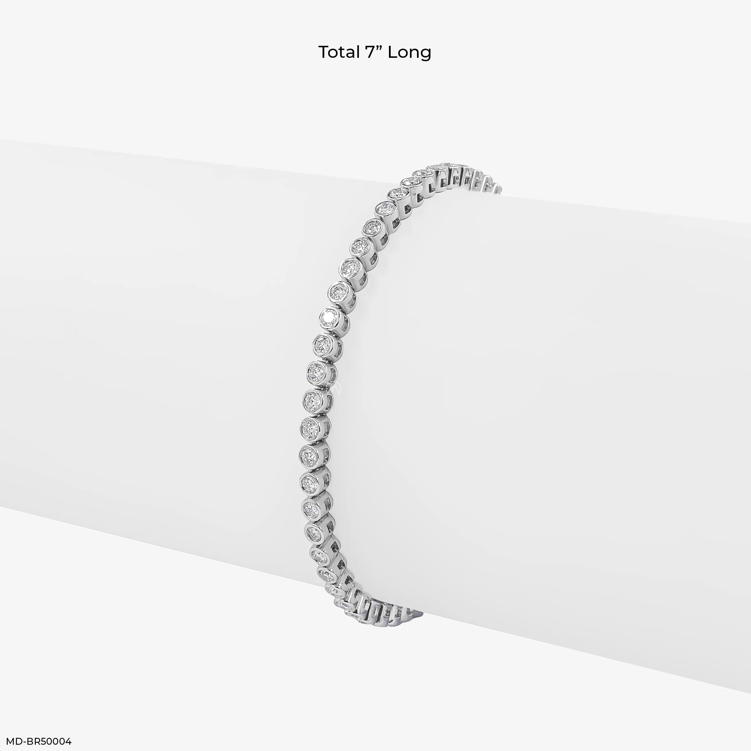 4 Cent Tennis Lab Diamond Dainty Bracelet 925 Sterling Silver