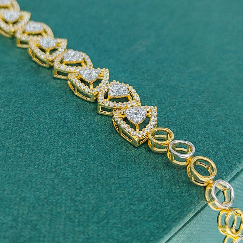 Gleaming Ecstacy Diamond Bracelet 14K Yellow Gold