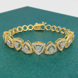 Gleaming Ecstacy Diamond Bracelet 14K Yellow Gold