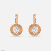 0.20 Carat Shiny Dot Earrings 18K Rose Gold
