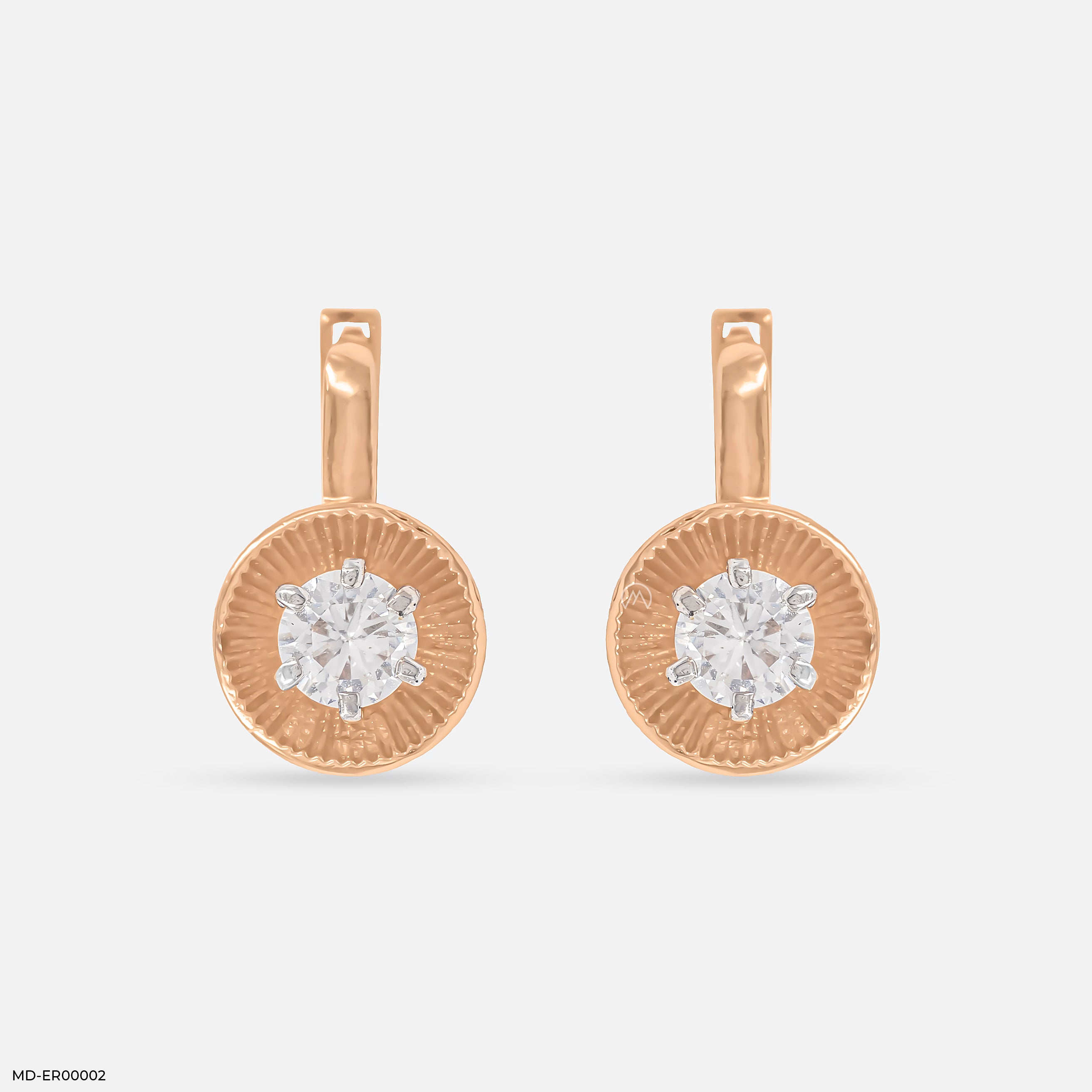 0.20 Carat Shiny Dot Earrings 14K Rose Gold