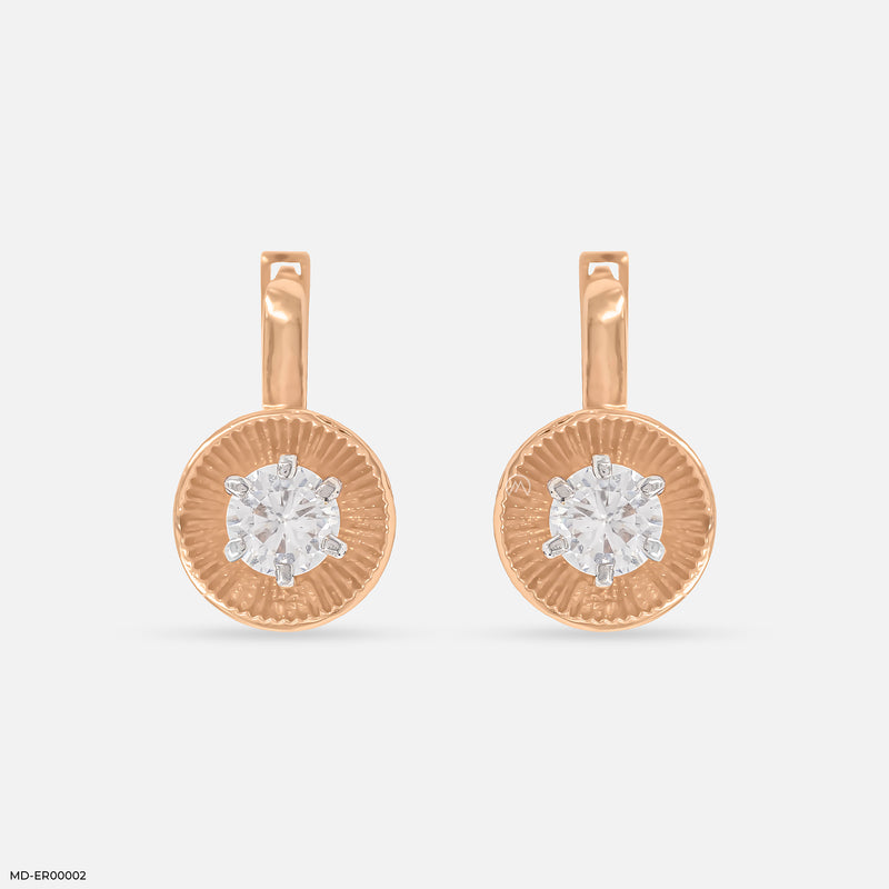 0.20 Carat Shiny Dot Earrings 18K White Gold