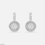 0.20 Carat Shiny Dot Earrings 18K White Gold