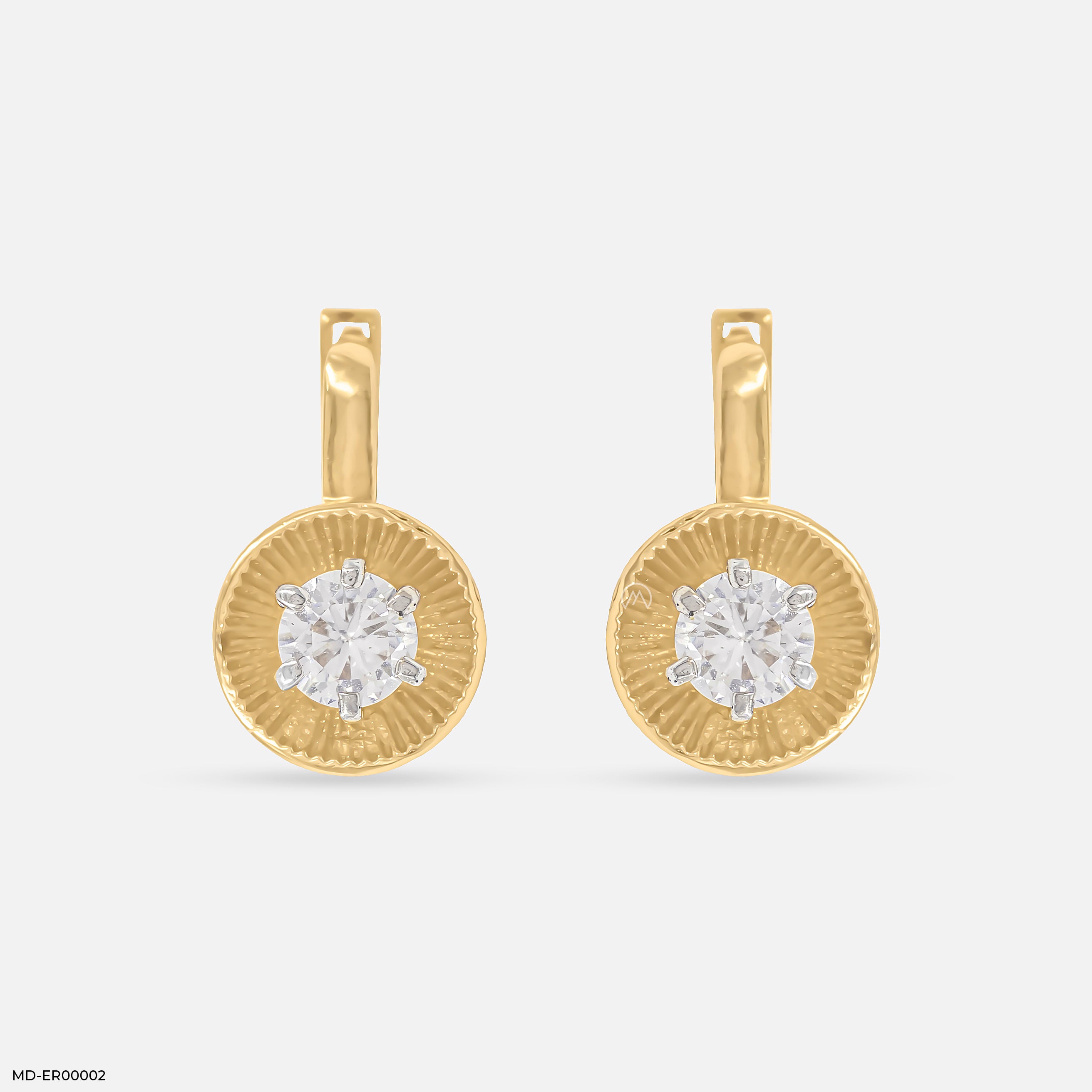 0.20 Carat Shiny Dot Earrings 14K Yellow Gold