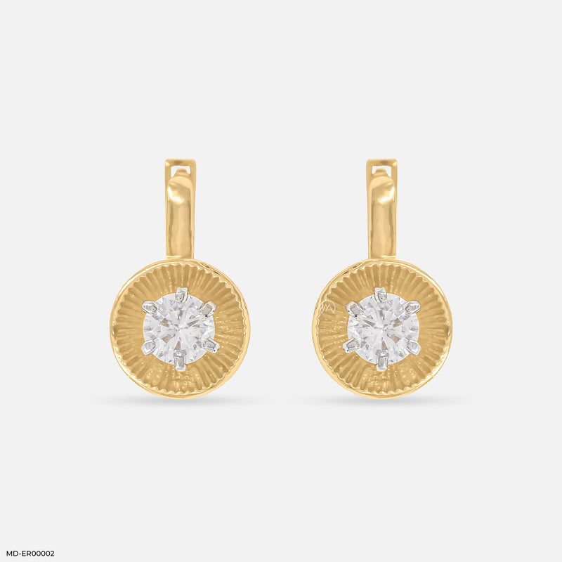 0.20 Carat Shiny Dot Earrings 18K White Gold