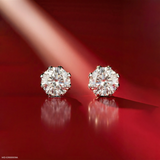 1.45 Carat Crown Solitaire Lab Diamond Earring 14K White Gold