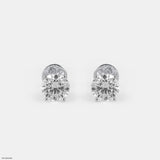 30 Cent Classic Diamond Stud Earrings 14K Rose Gold