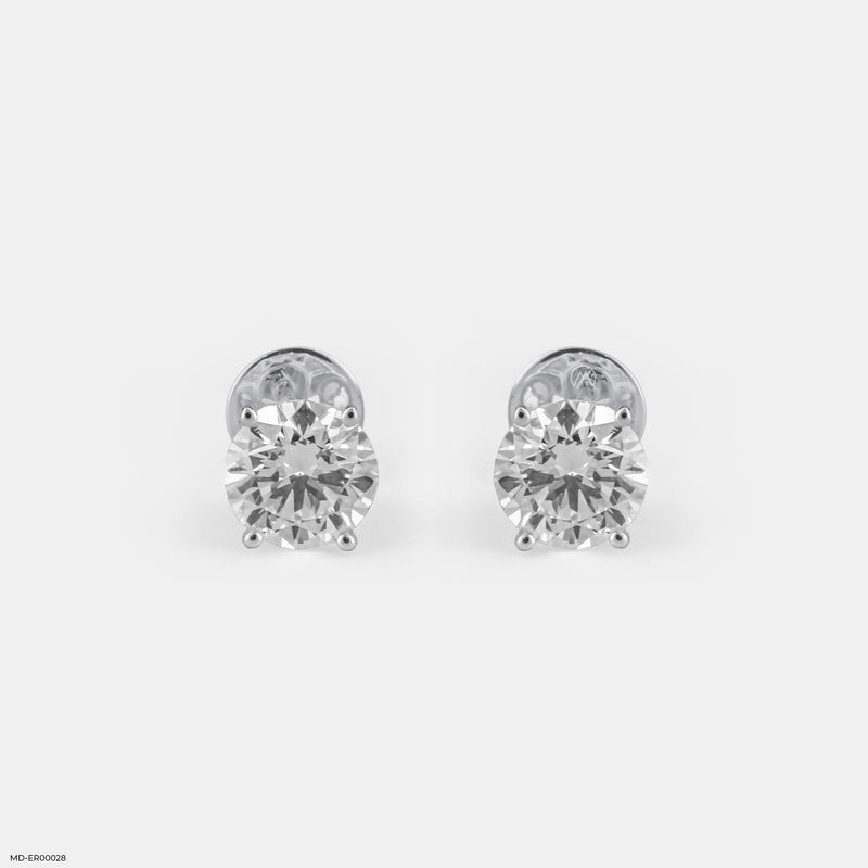 30 Cent Classic Diamond Stud Earrings 14K Rose Gold