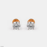 30 Cent Classic Diamond Stud Earrings 14K Rose Gold