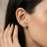 30 Cent Classic Diamond Stud Earrings 14K Rose Gold