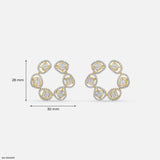 1.5 Carat Magnolia Lab Diamond Hoops 14K Yellow Gold
