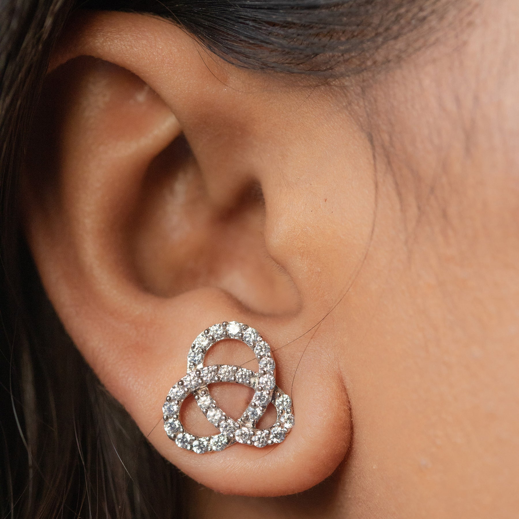 Scatter Waltz Bloom Diamond Earrings 14K Rose Gold