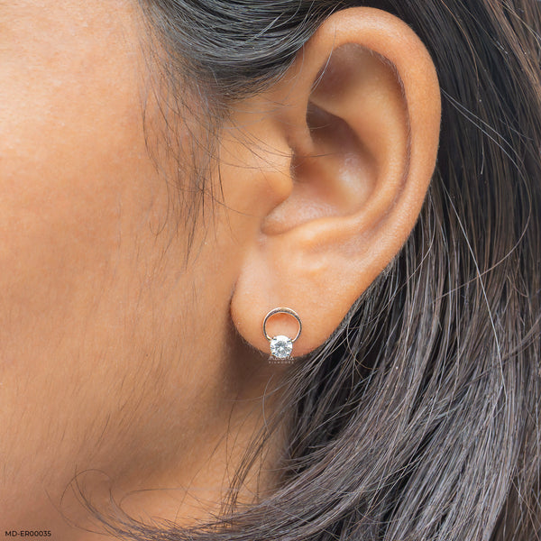 0.20 Carat Lil Loop Earrings 14K Rose Gold