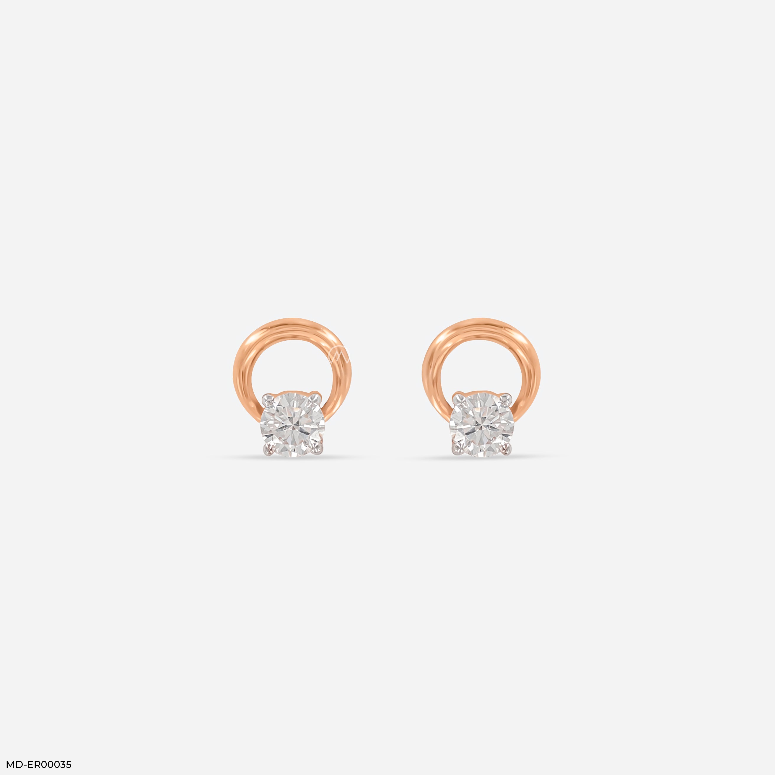 0.20 Carat Lil Loop Earrings 14K Rose Gold