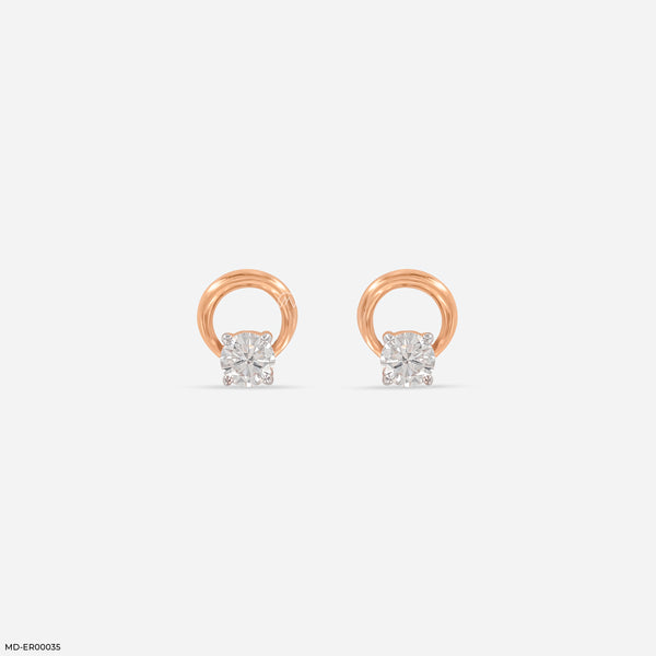 0.20 Carat Lil Loop Earrings 14K Rose Gold