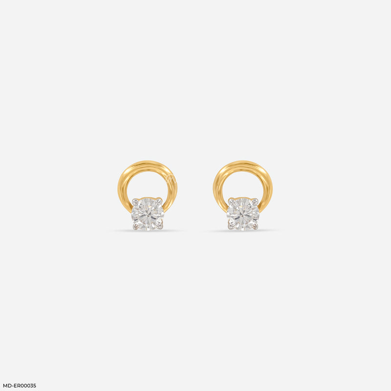 0.20 Carat Lil Loop Earrings 18K Rose Gold