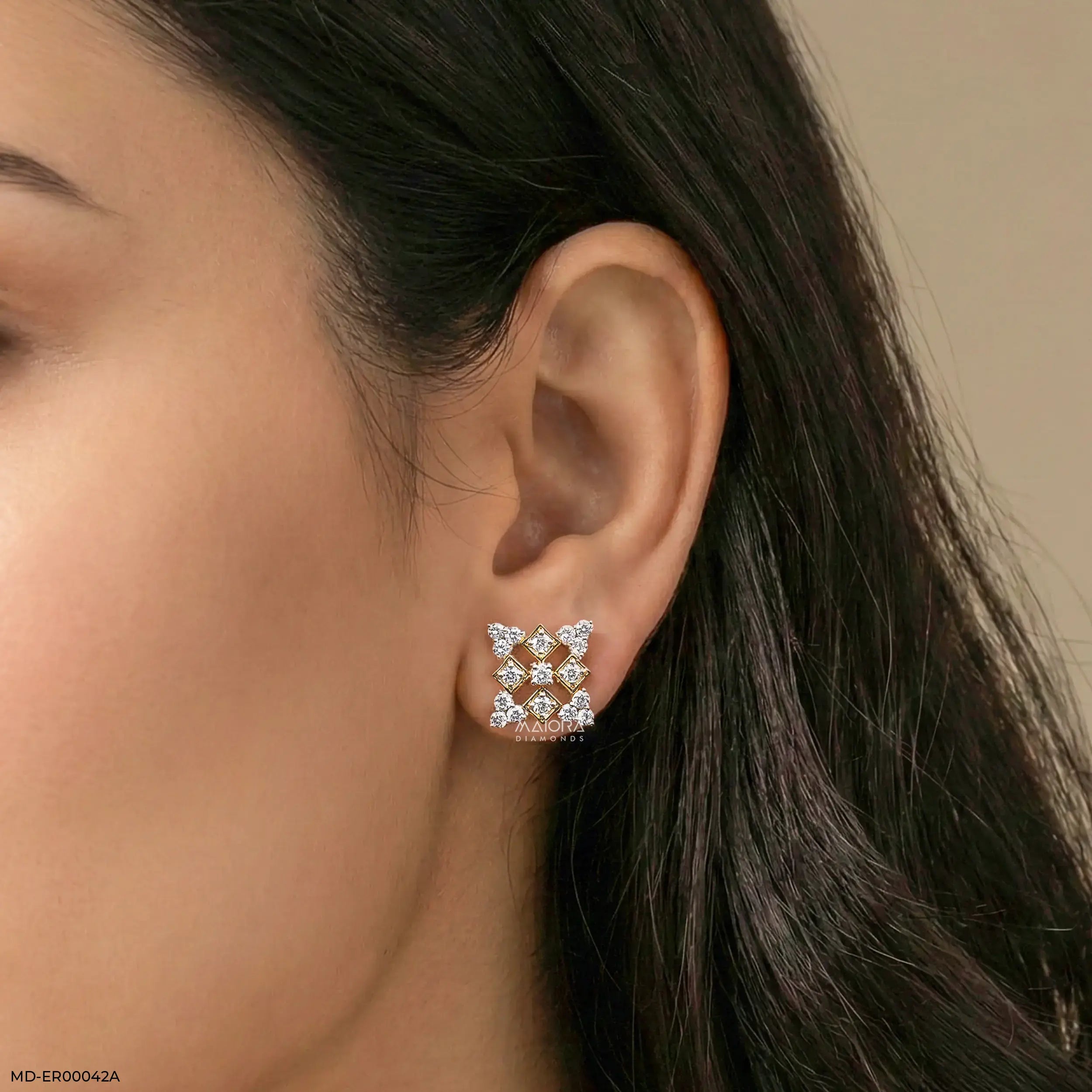 Avante Diamond Earrings 9K Rose Gold