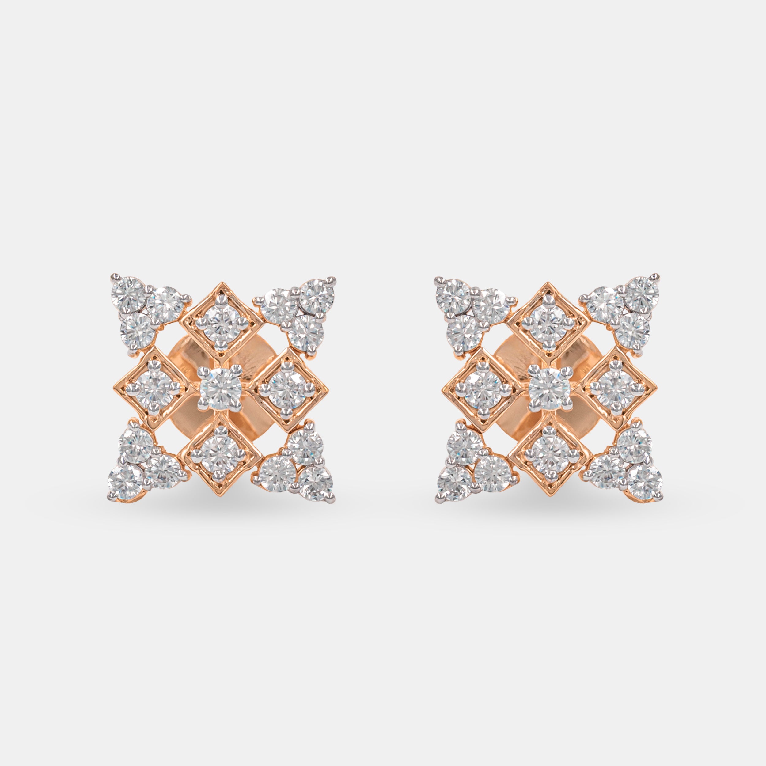 Avante Diamond Earrings 9K Rose Gold