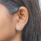 0.20 Carat SquarePop Earrings 18K White Gold