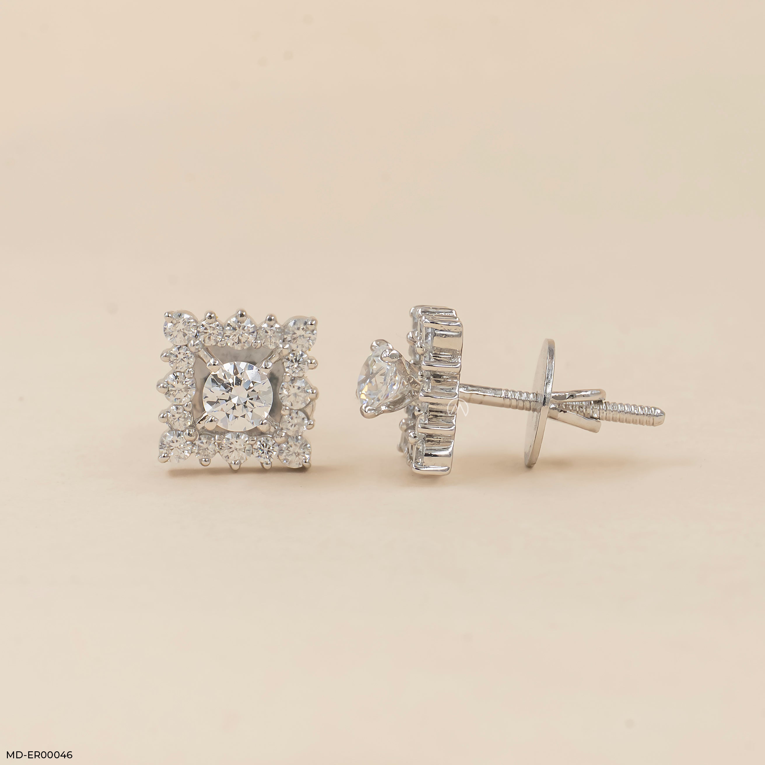 0.20 Carat SquarePop Earrings 14K Rose Gold