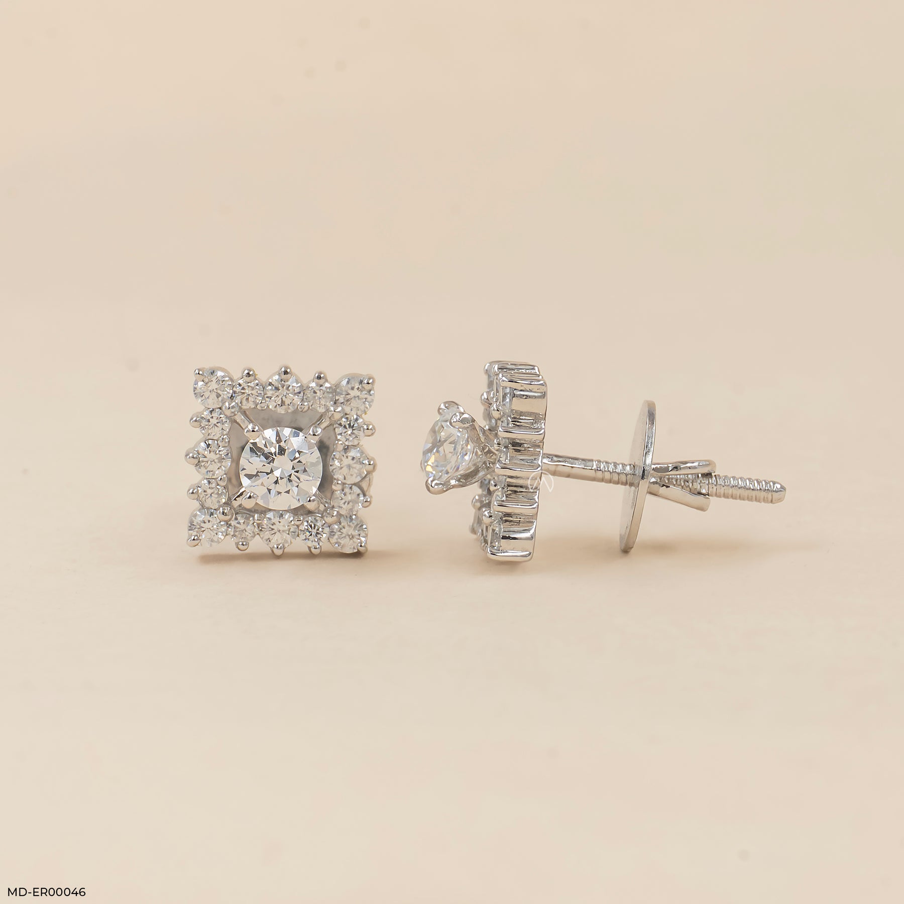 0.20 Carat SquarePop Earrings 9K Yellow Gold