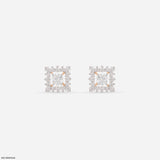 0.20 Carat SquarePop Earrings 18K White Gold