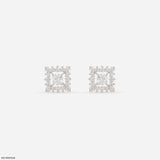 0.20 Carat SquarePop Earrings 18K White Gold